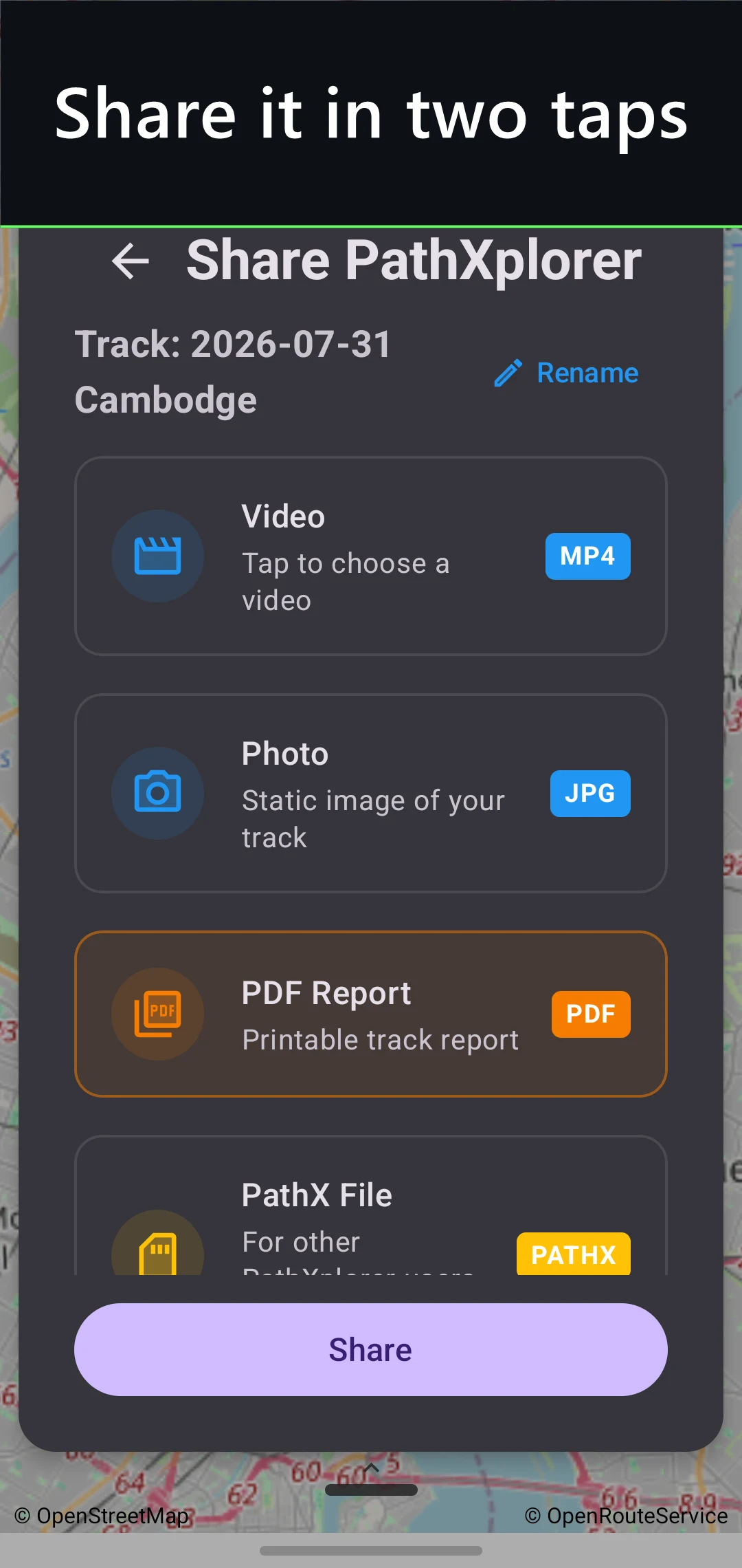 PathXplorer GPS Track Recorder screenshot